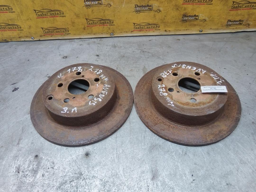 Диск тормозной задний 65YYBG Toyota Avensis купить с доставкой