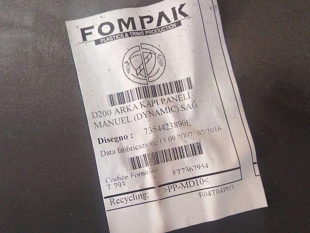 Обшивка двери задней правой (дверная карта) GK199W Fiat Linea - Фото 8
