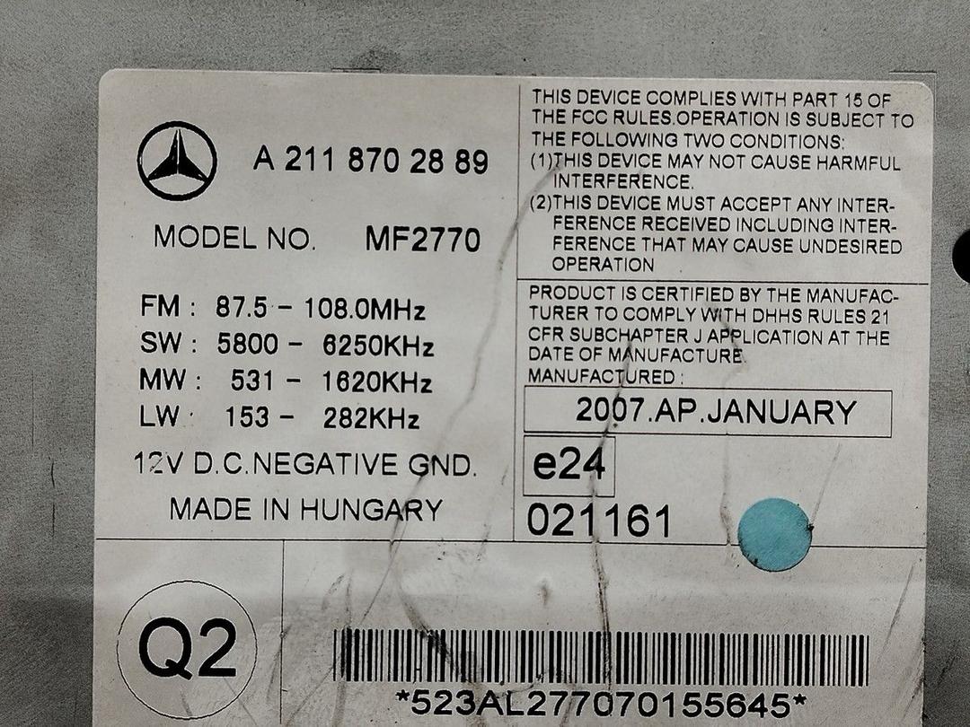 Магнитола O47E5H Mercedes E W211 - Фото 5