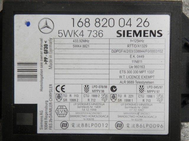 Иммобилайзер 16ZCA9 Mercedes A W168 - Фото 6