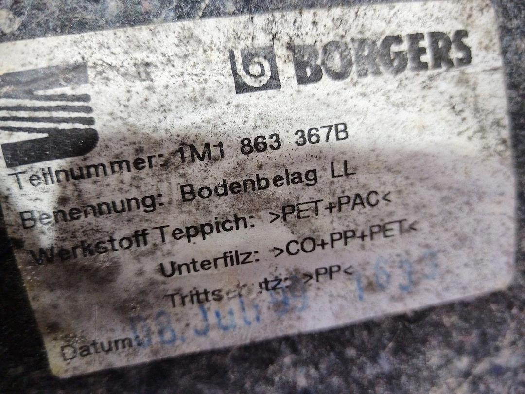 Ковер салонный 2U252V Seat Toledo купить в магазине запчастей бу