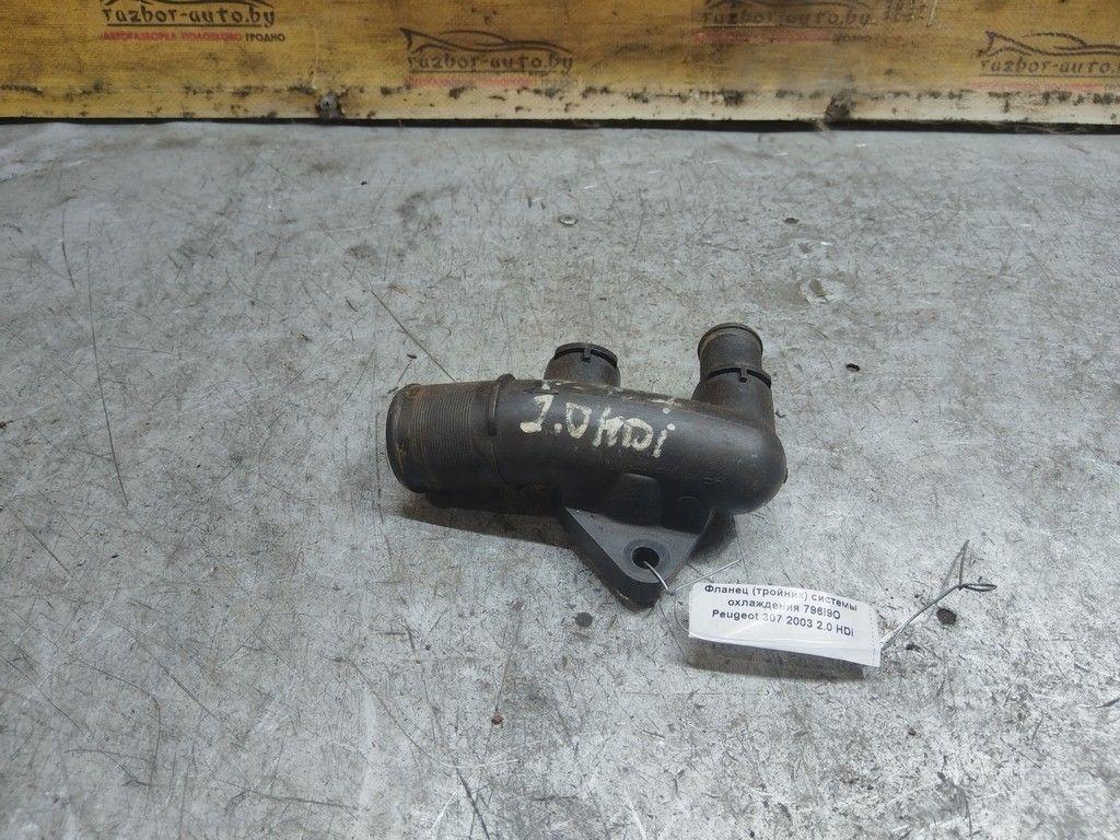 Фланец (тройник) системы охлаждения 796I9O Peugeot 307 - Фото 2
