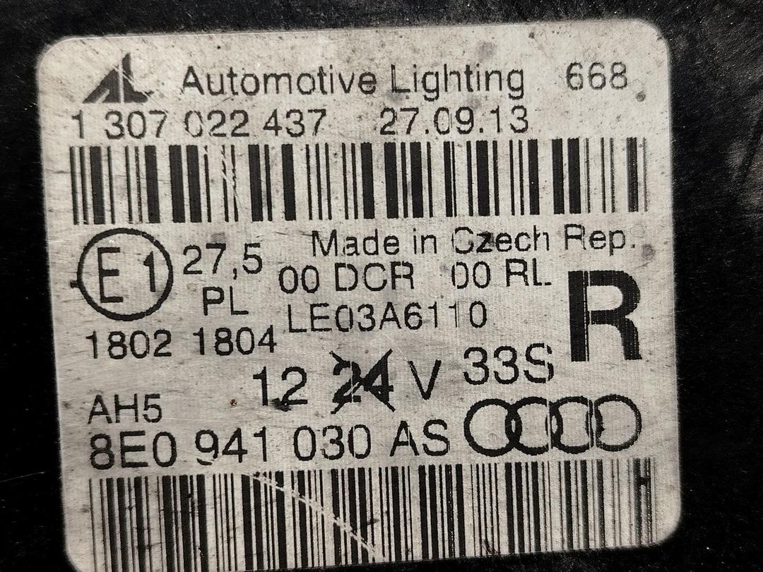 Фара правая ERZJCO Audi A4 - Фото 8