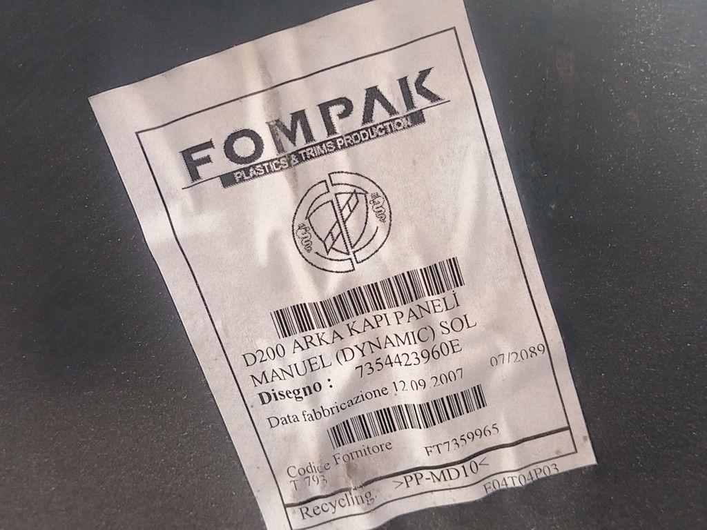 Обшивка двери задней левой (дверная карта) KK4PP3 Fiat Linea - Фото 6