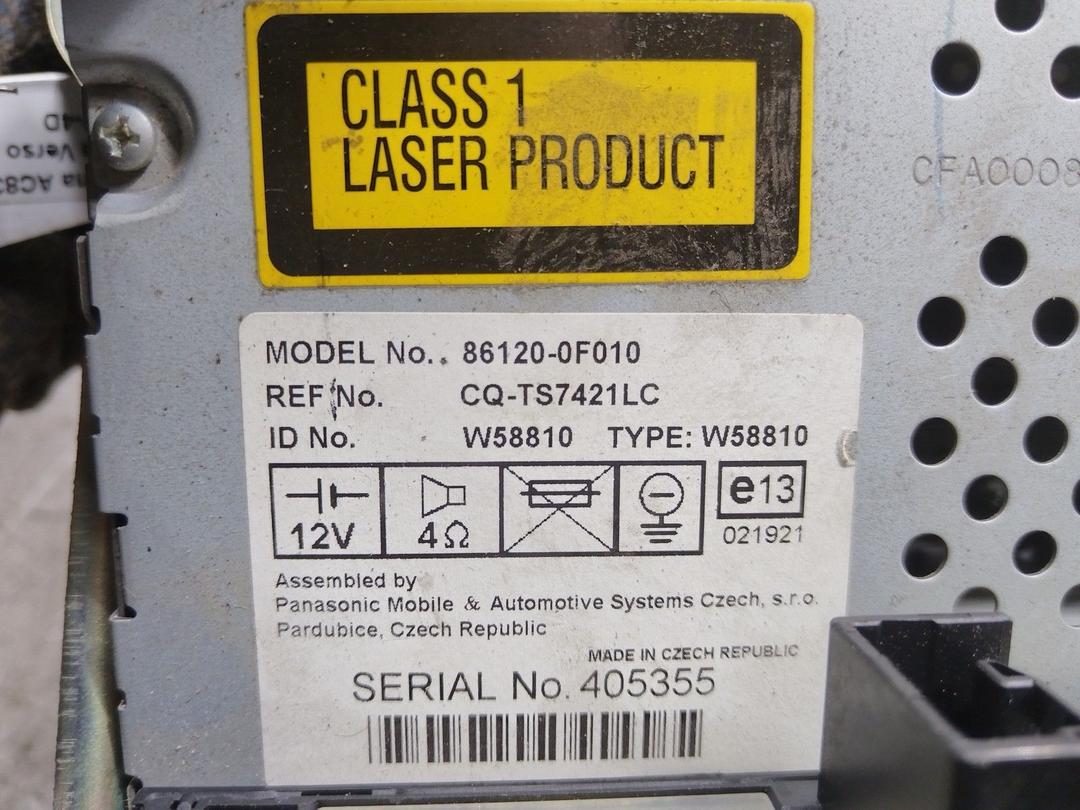 Магнитола AC83U8 Toyota Corolla Verso - Фото 8