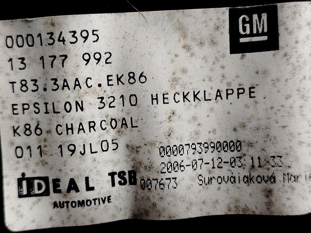 Обшивка крышки багажника 7F2GNA Opel Signum - Фото 9