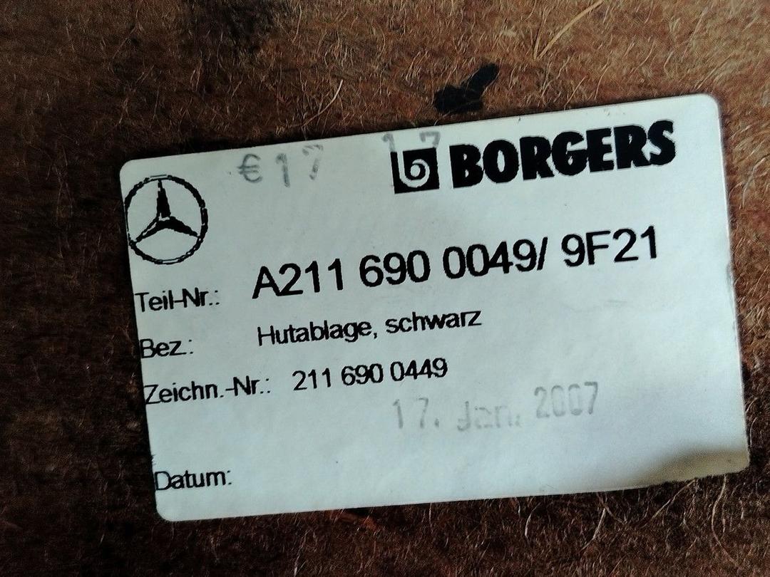 Полка багажника 7F0BAI Mercedes E W211 - Фото 4