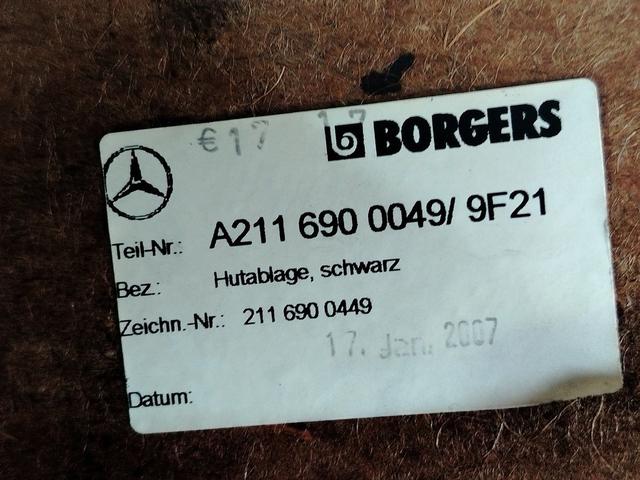 Полка багажника 7F0BAI Mercedes E W211 - Фото 4