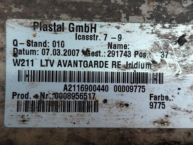 Накладка на порог наружная правая HOP6YO Mercedes E W211 - Фото 12