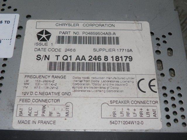 Магнитола F4PS30 Chrysler Voyager купить на авторазборке